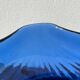 Blue glass shell salad bowl