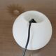 Lampe en opaline blanche 1980