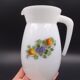 Pitcher or broc in opaline Arcopal fruit décor 1970