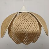 Rattan lotus flower suspension from the 60s/70s