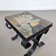 Cast iron & slate stone side table | 1960s