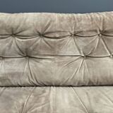 Brazillian 2 seat sofa in suede and Jatoba wood