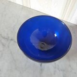 Cobalt blue glass salad bowl