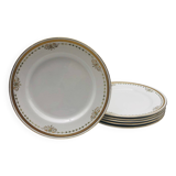 6 Assiettes à dessert vintage, Keeling & Co Losol Ware Burslem.