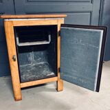 Vintage refrigerator 1930s/1940s, oak wood