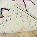 Handmade tribal berber carpet 263 x 152 cm