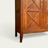 Vintage solid oak cross-braced wardrobe 1940