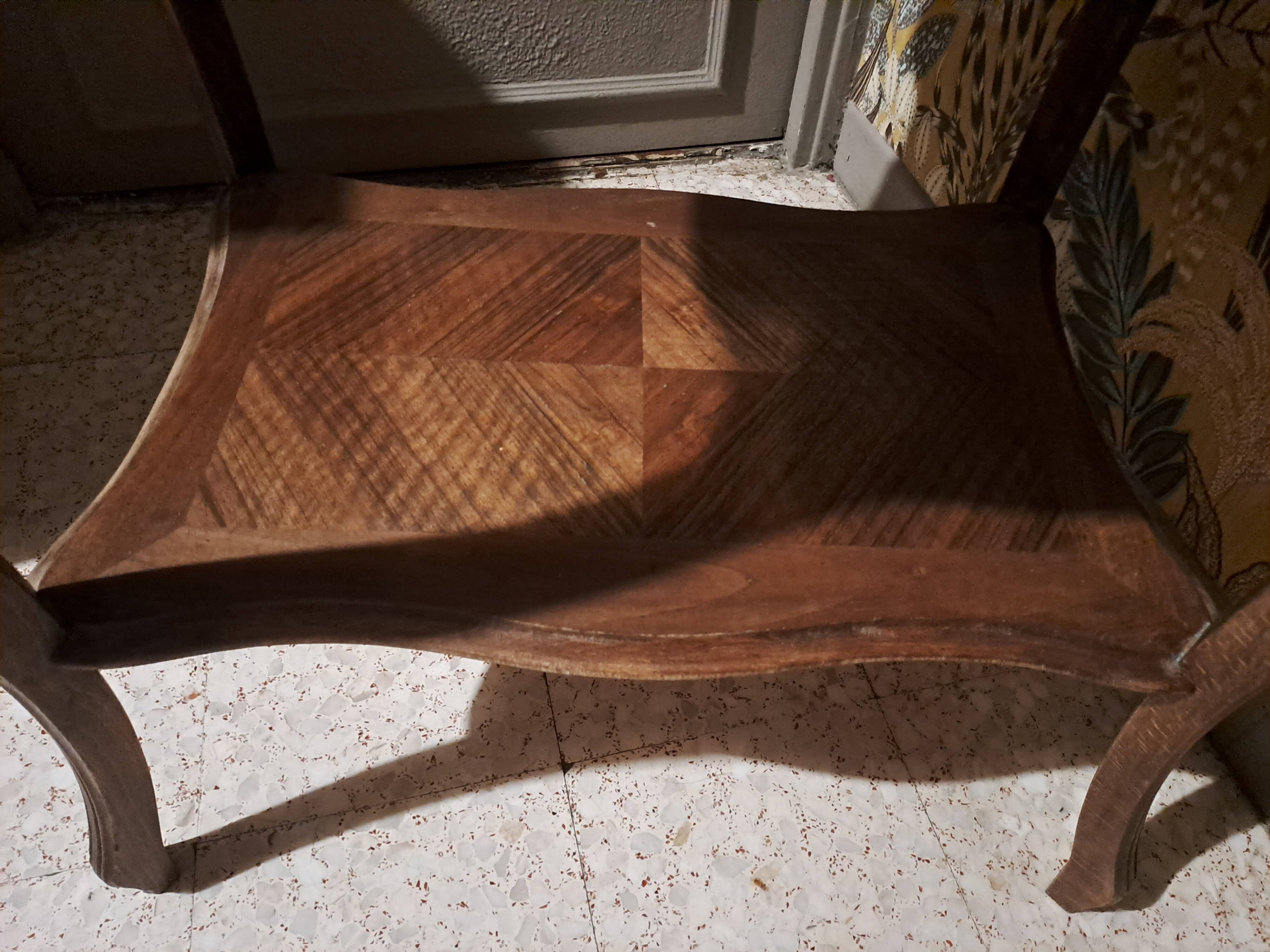 Side desk, Creative leisure table in varnished blond wood 1920