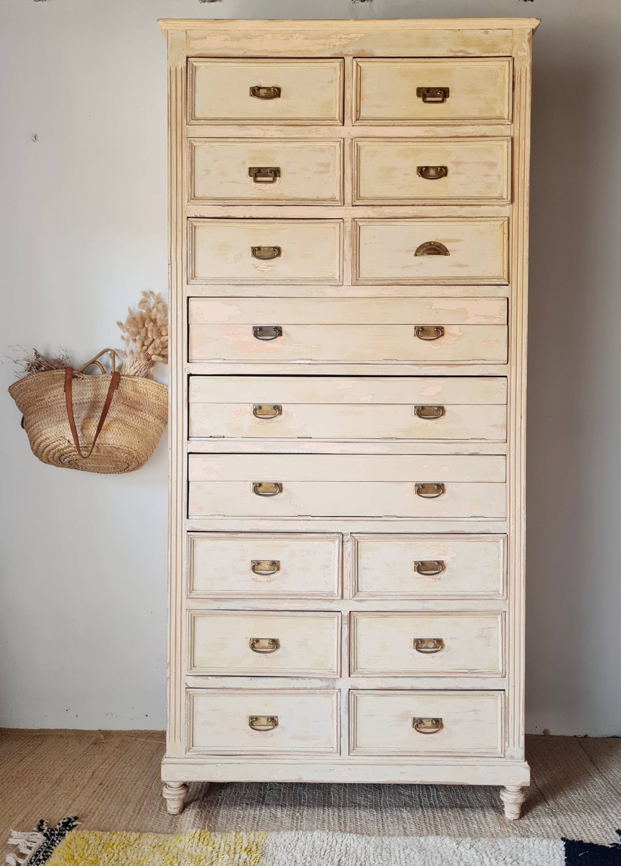 Haberdashery workbench - high chest of drawers - tallboy