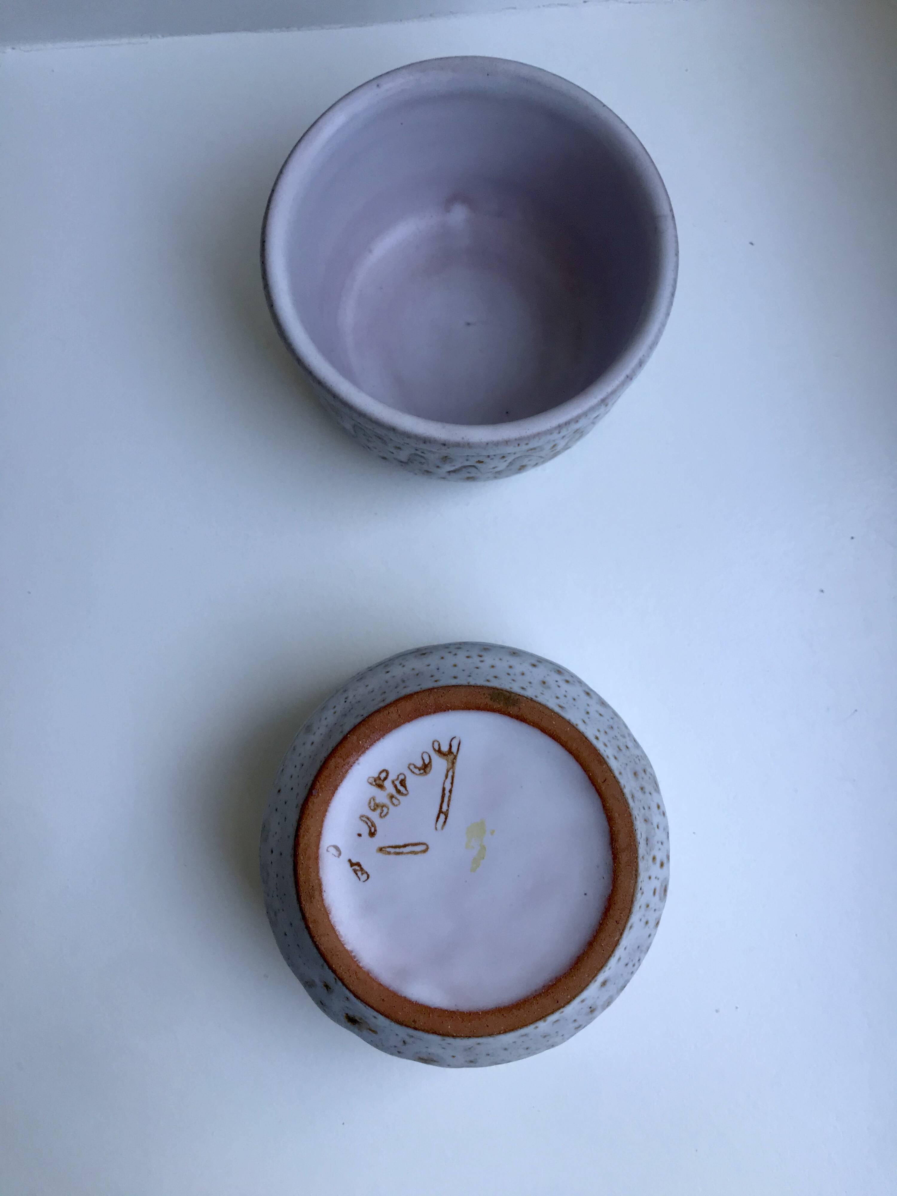 Duo of 70s ceramic ramekins signed Austruy