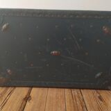 Ancient military trunk made of wood and metal