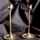 Pair of brass candle holders