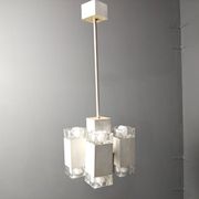 Vintage Italian cubic chandelier by Gaetano Sciolari, 1970s