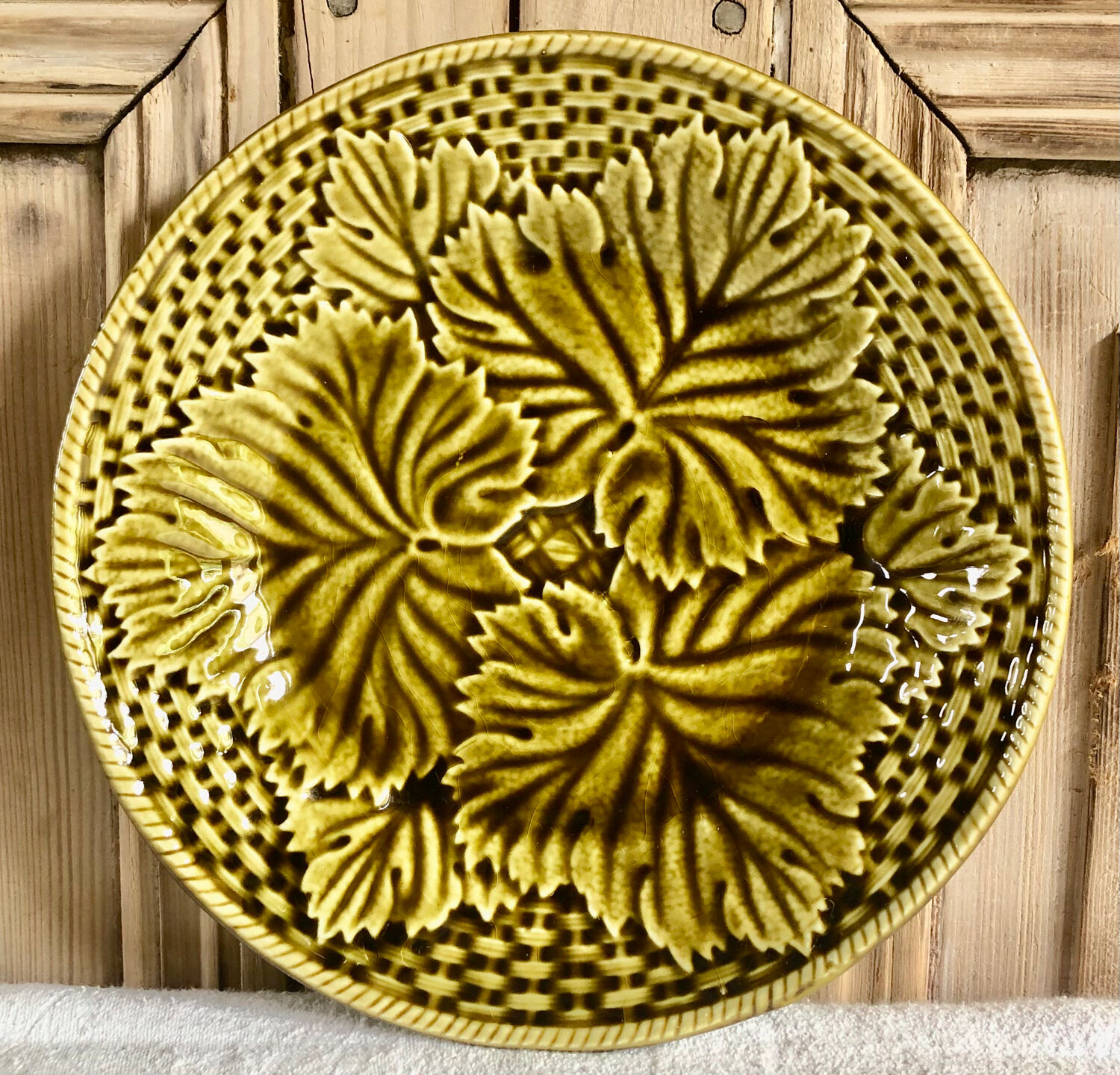 4 plates barbotine Gien