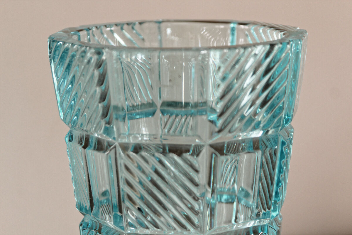 Glass vase, art deco