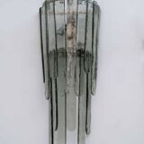 Pair of Carlo Nason Chiseled Murano Glass Cascade Sconces for Mazzega, 1960