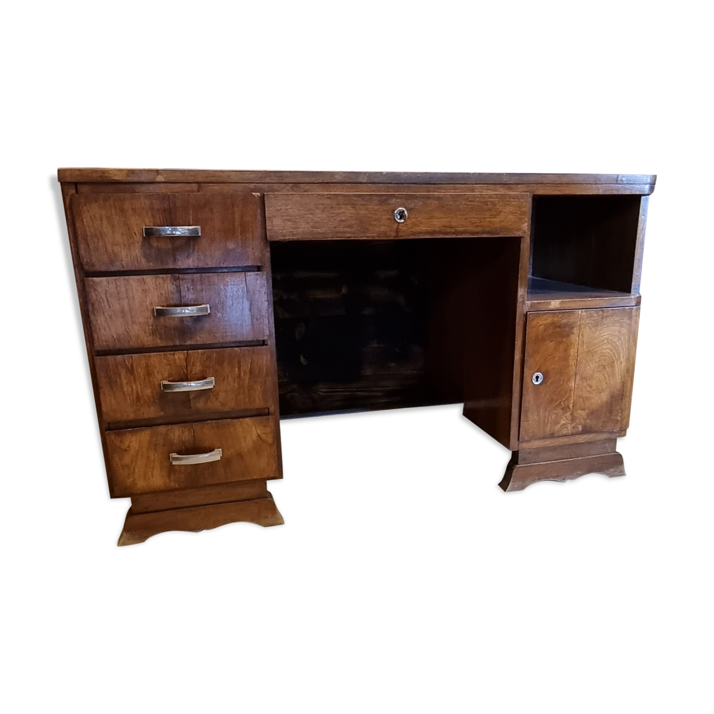Glass tray desk