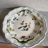 Grand plat Gien oiseaux paradis