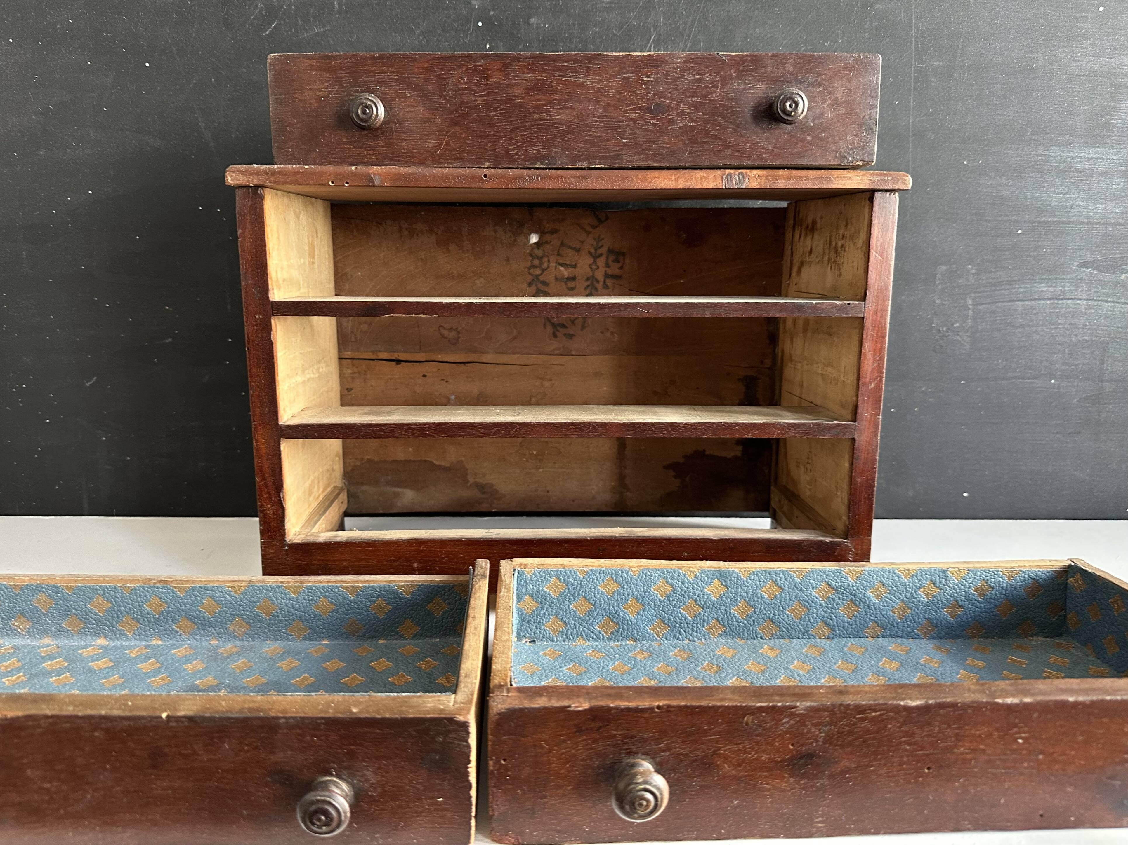 Miniature wooden master cabinet, 19th century