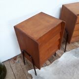 2 furniture or vintage boarding school bedside table