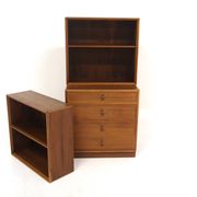 Scandinavian walnut bookcase by Bertil Fridhagen for Bodafors, Sweden, 1960