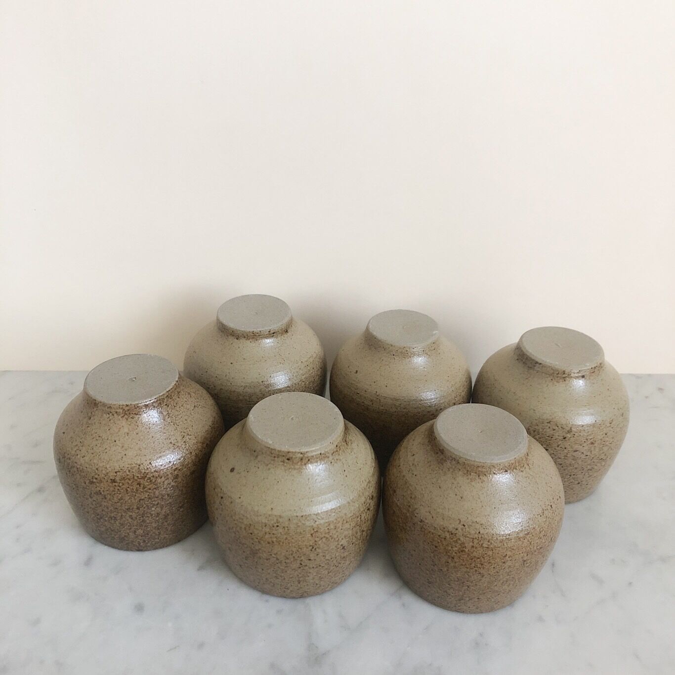 6 sandstone ball mugs