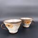 Pair of vintage 70s stoneware cups – matcha or coffee