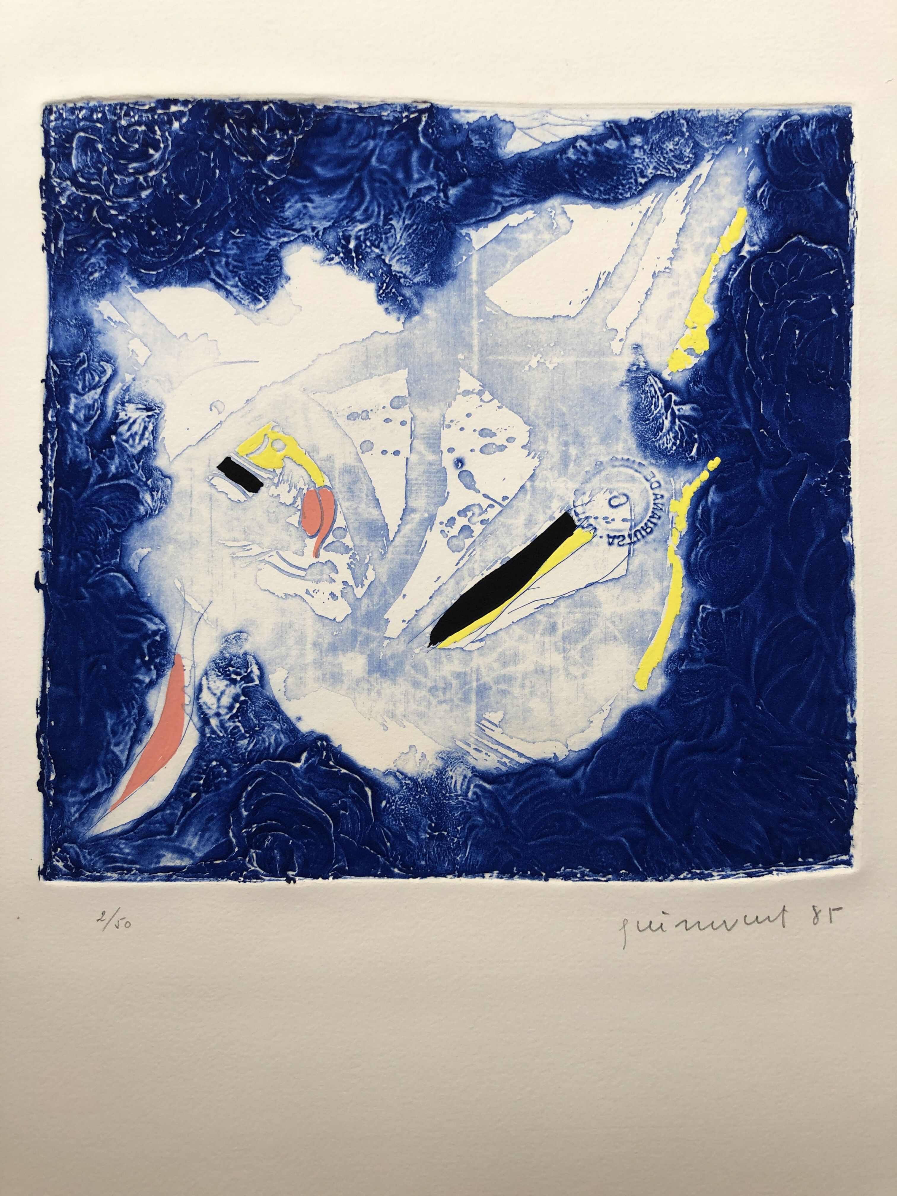 Josep guinovart, mare nostrum 14, 1985. original engraving signed and numbered