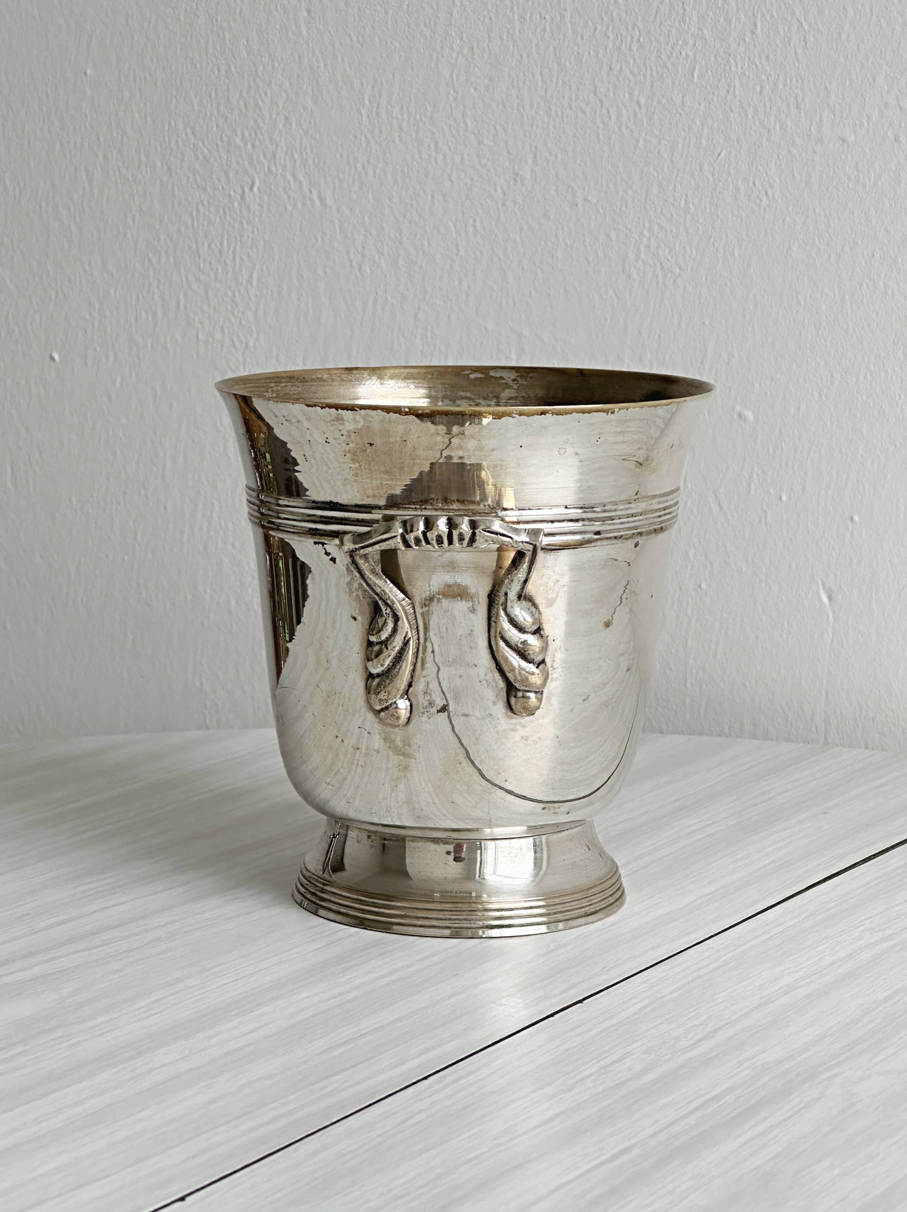 Small silver-plated ice bucket