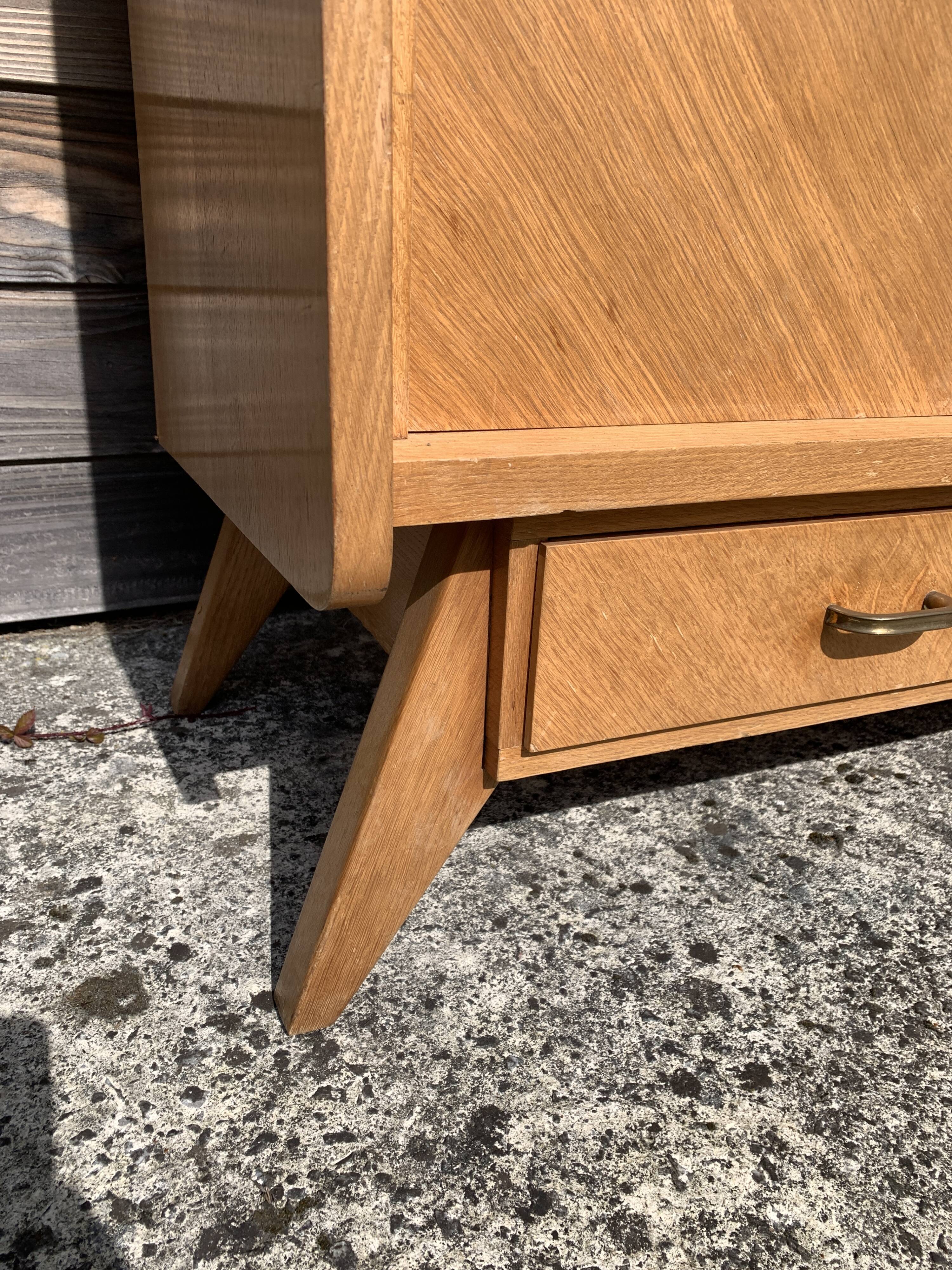 PRODUCT BHV - French row in blond oak of the 60s