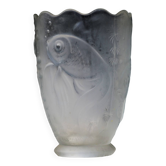 Vase en verre satiné Art Déco Josef Inwald Barloc