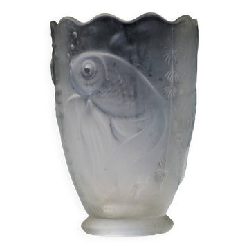 Art Deco Josef Inwald Barloc Satin Glass Fish
