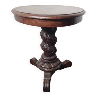 Pedestal table, oak coffee table