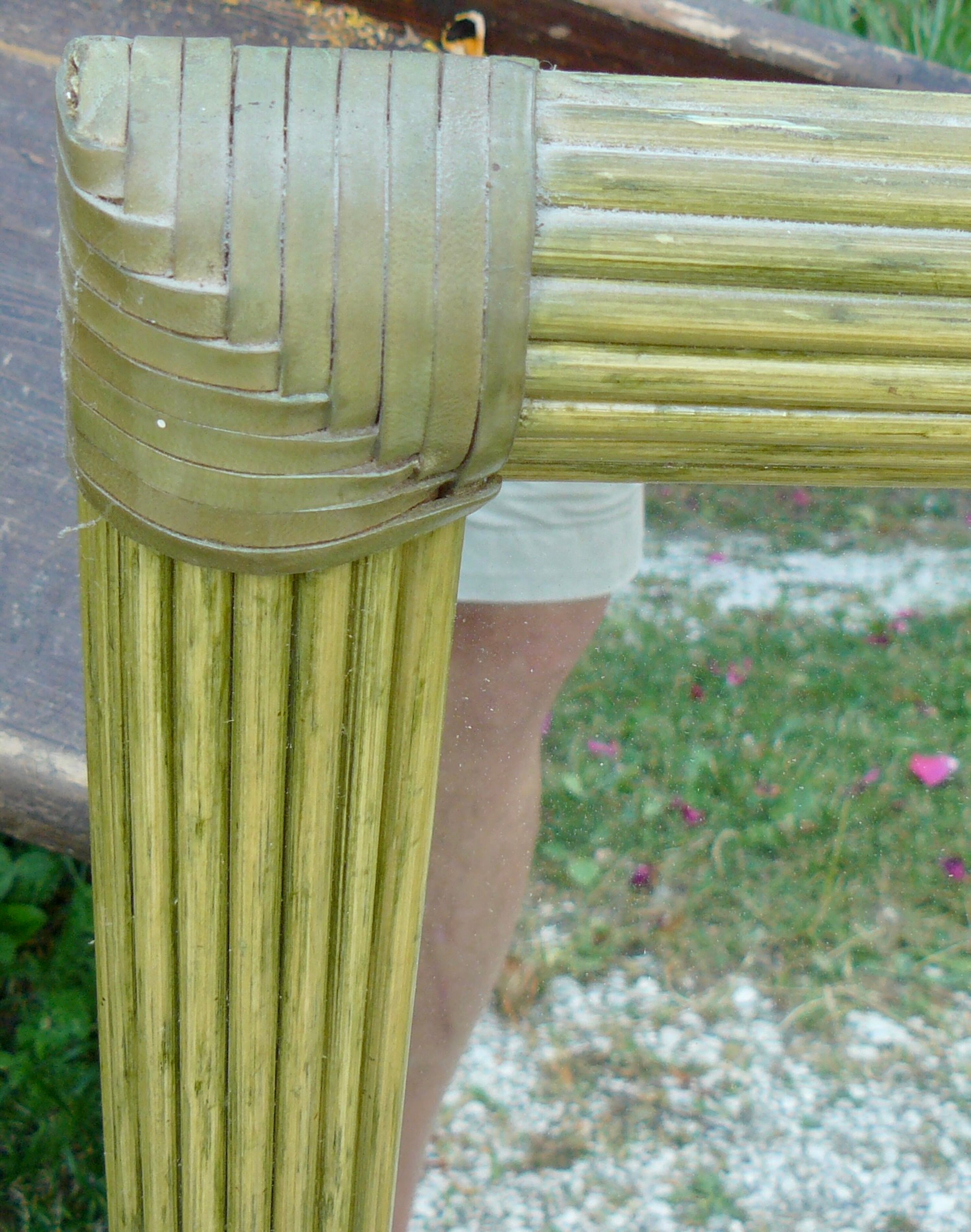 Rattan mirror Roche Bobois Maugrion vintage 1970-80