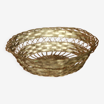 Woven metal bread basket