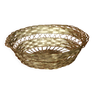 Woven metal bread basket