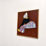 Large Swedish Tableau Signed Lars Norman (1962) – Oil on Panel