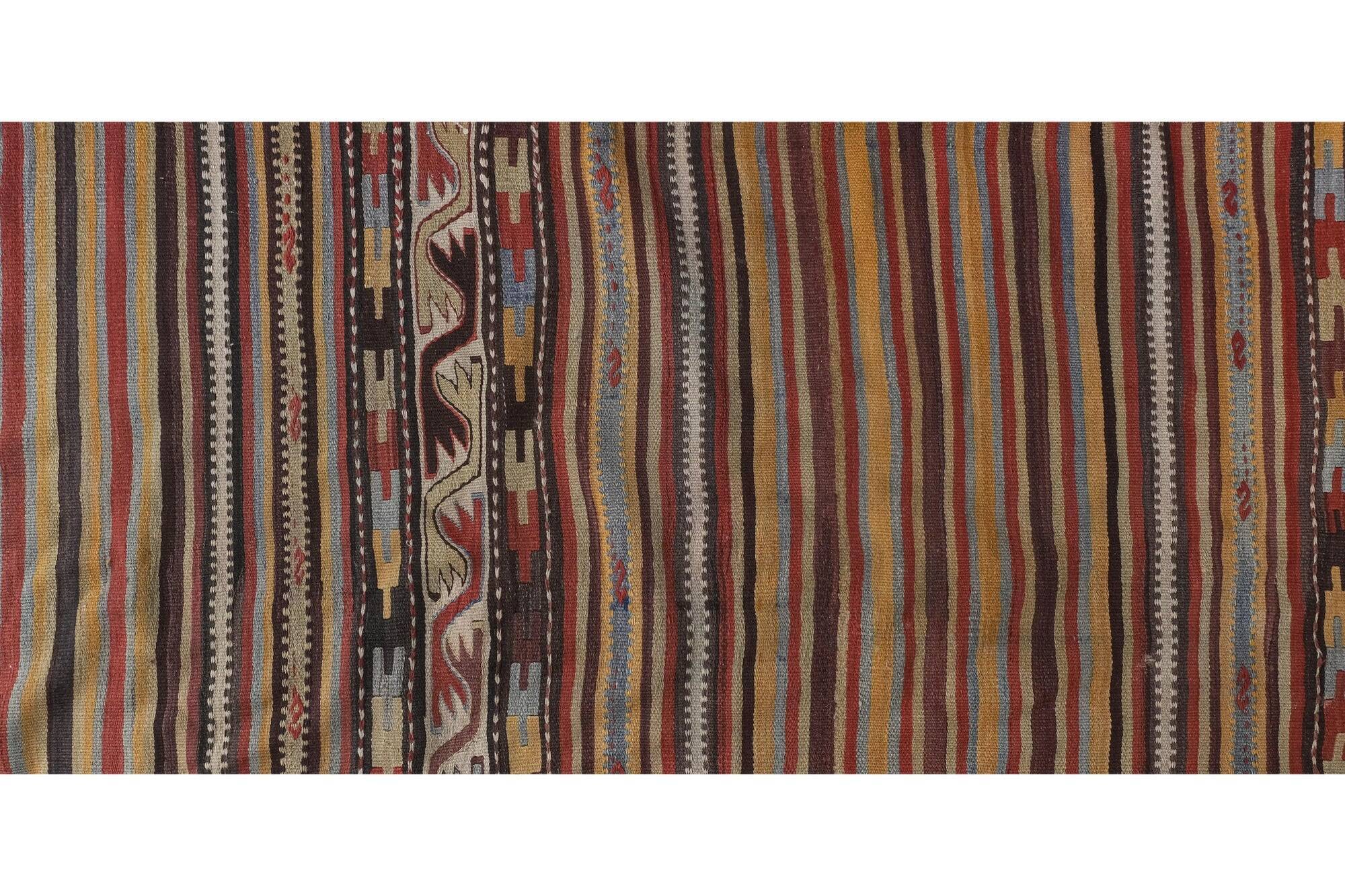 Tapis de couloir turc vintage