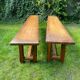 Vintage solid oak bench 220cm