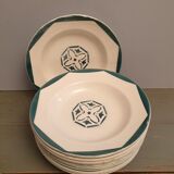 Suite of 8 flat plates Labrut brothers
