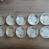 10 antique ironstone dinner plates