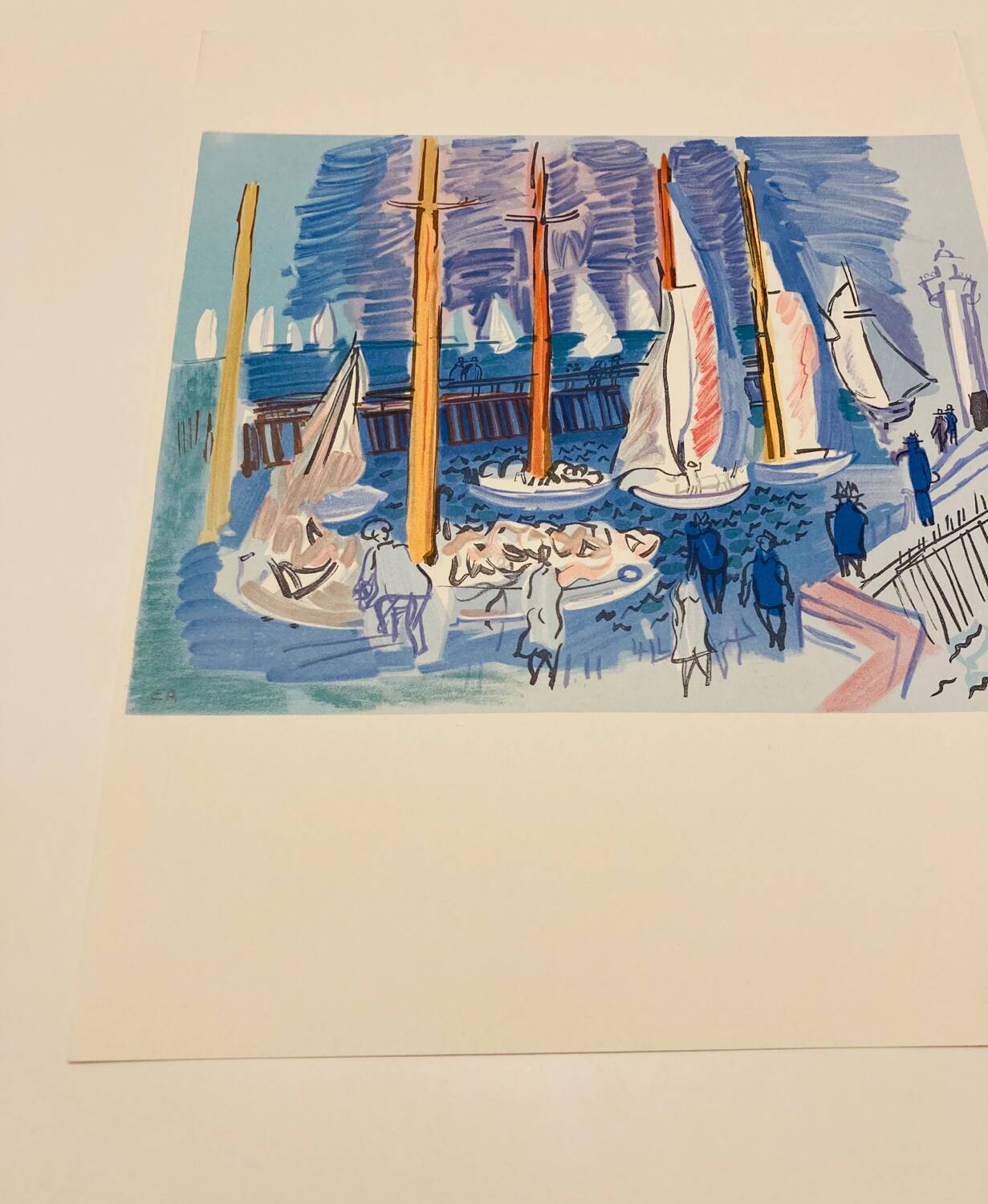 Raoul dufy (d’après) - lithographie « la régate »