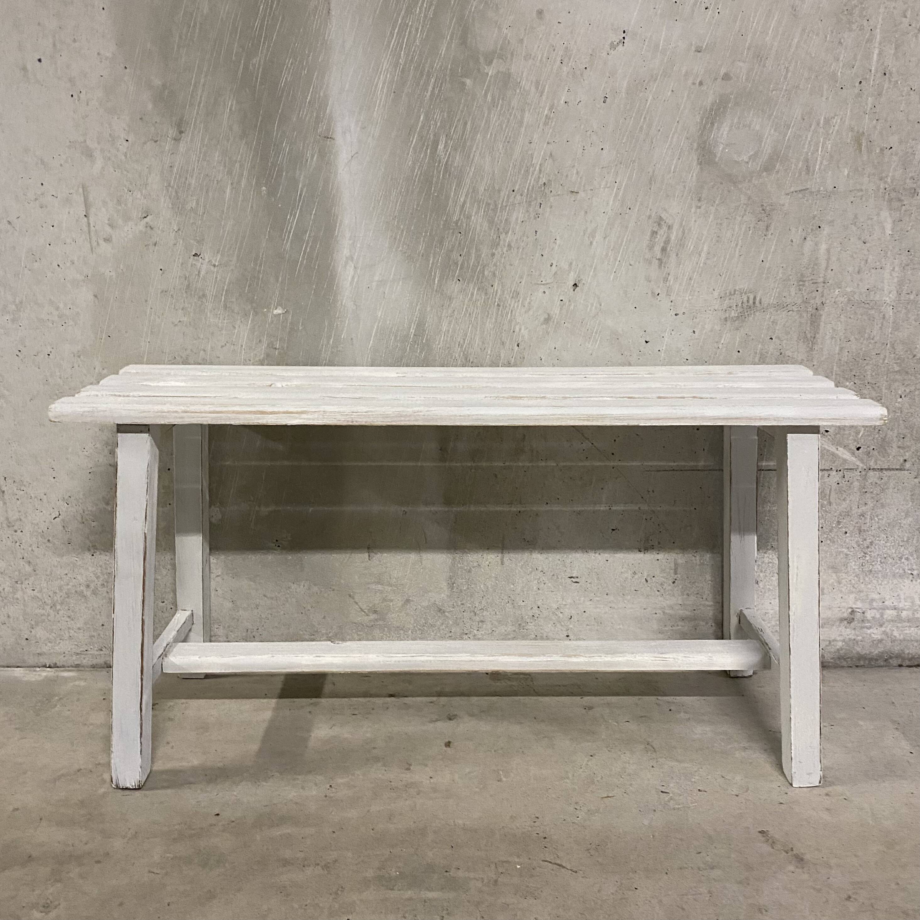 Weathered wooden bench