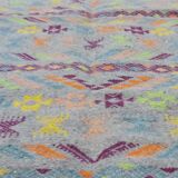 Multicolored Berber-patterned grey carpet  182x117cm