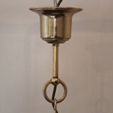 Suspension des années 1970 avec verre opaline