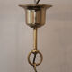 1970s goldenrod pendant with opaline glass