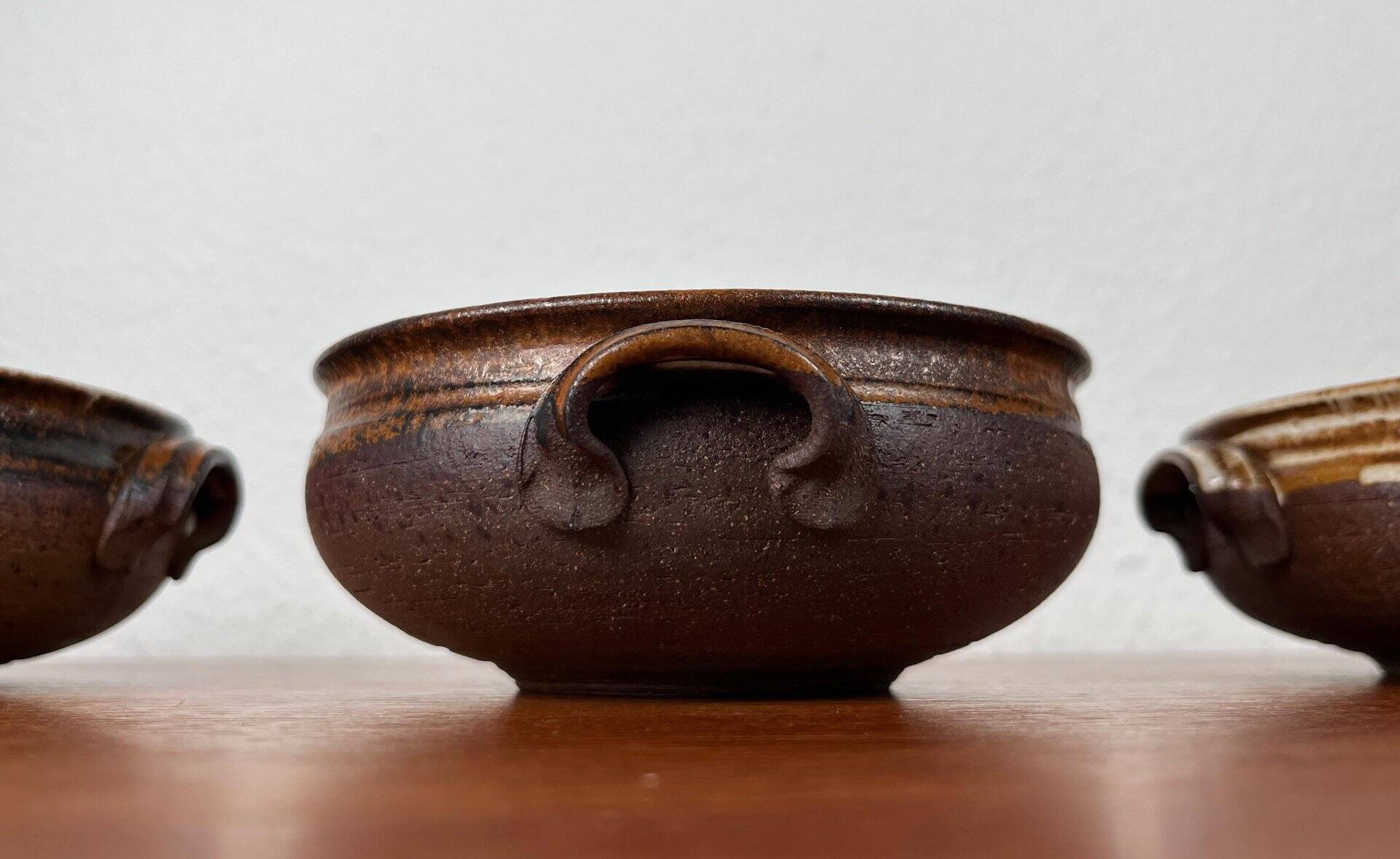 Vintage ceramic bowls from the Danish studio Aase & Leif Vange Keramik, set of 3.