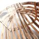 Old wooden harvest basket, slatted wooden basket, folk art.