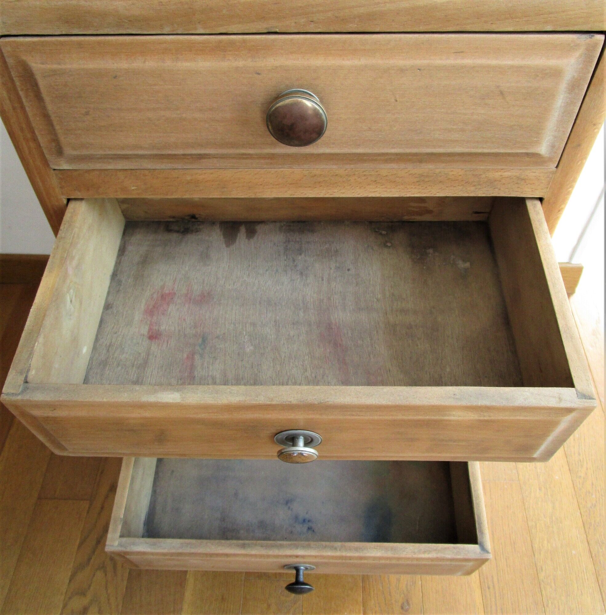 Wooden dresser five drawers vintage 50s