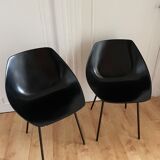 Pair of shell chairs, Pierre Guariche, recent edition "Maison du monde"